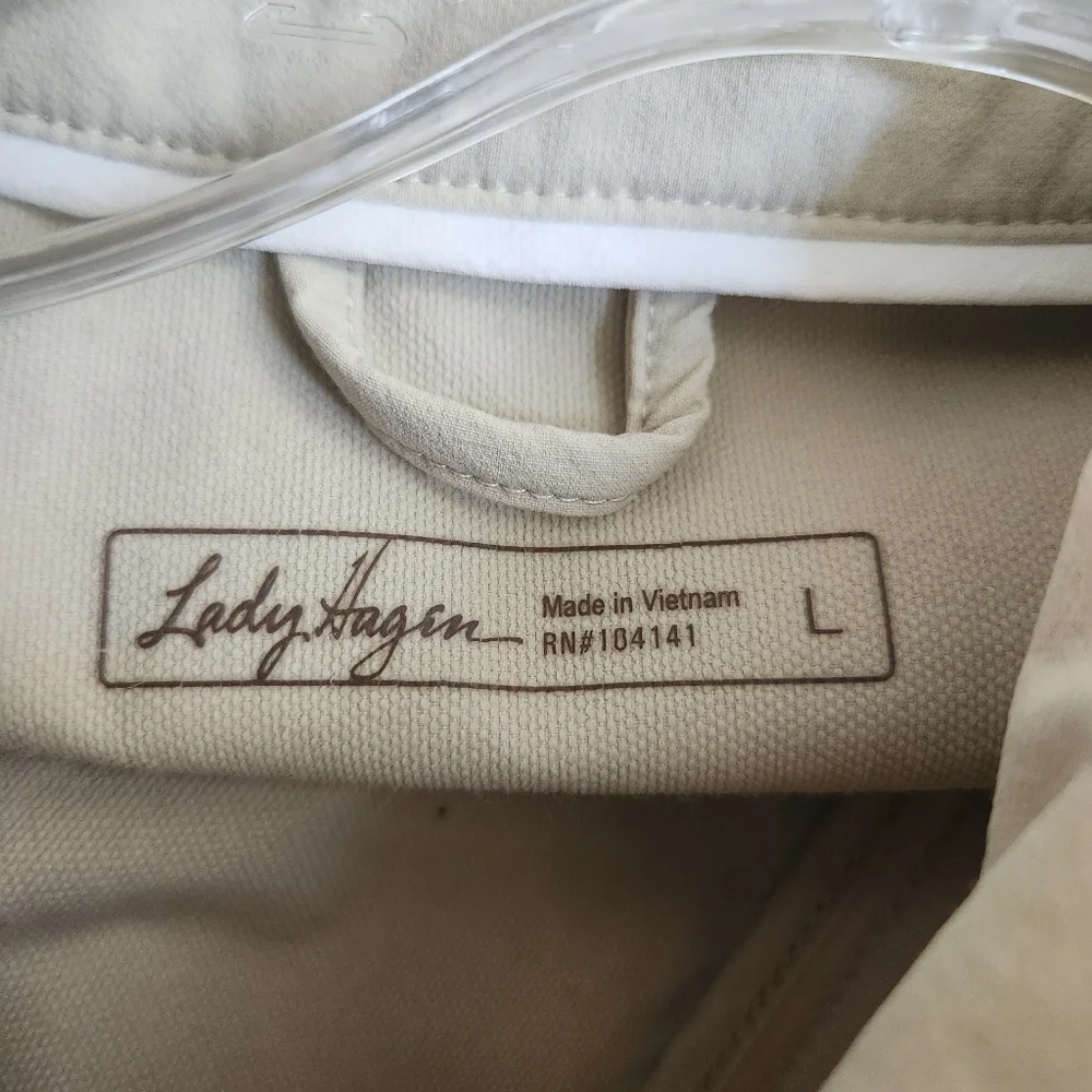 Lady Hagen Zip Front Tan Golf Jacket - Picture 7 of 9
